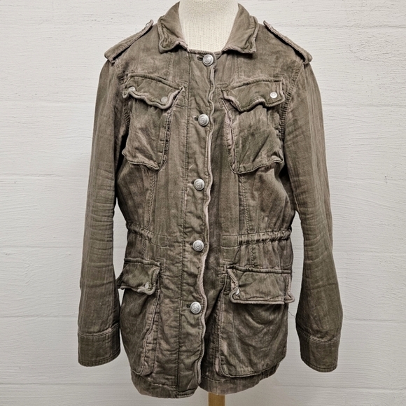 Free People Not Your Brother's Military Surplus Jacket in Olive and Pink Size M - Picture 8 of 15